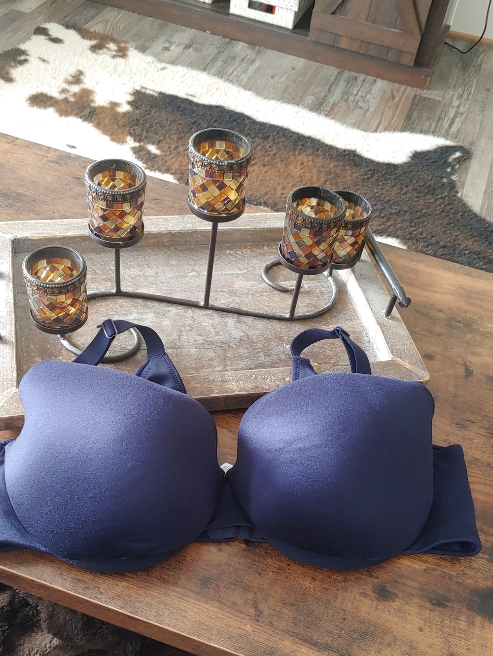 Cacique 44DD beautiful blue Super Soft Padded Underwire gorgeous bra